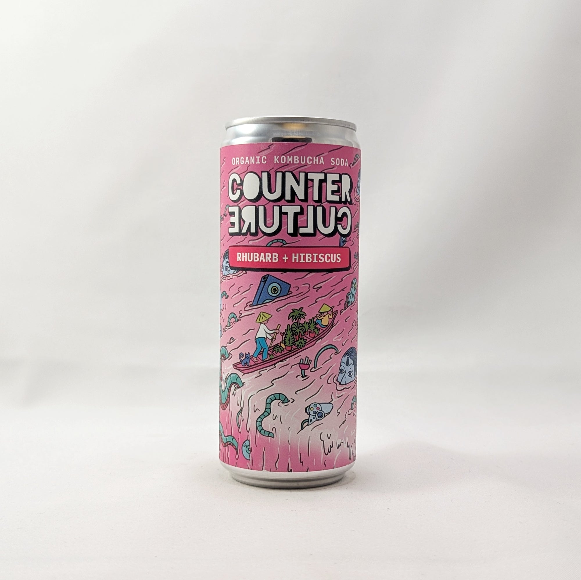Rhubarb + Hibiscus Kombucha Soda